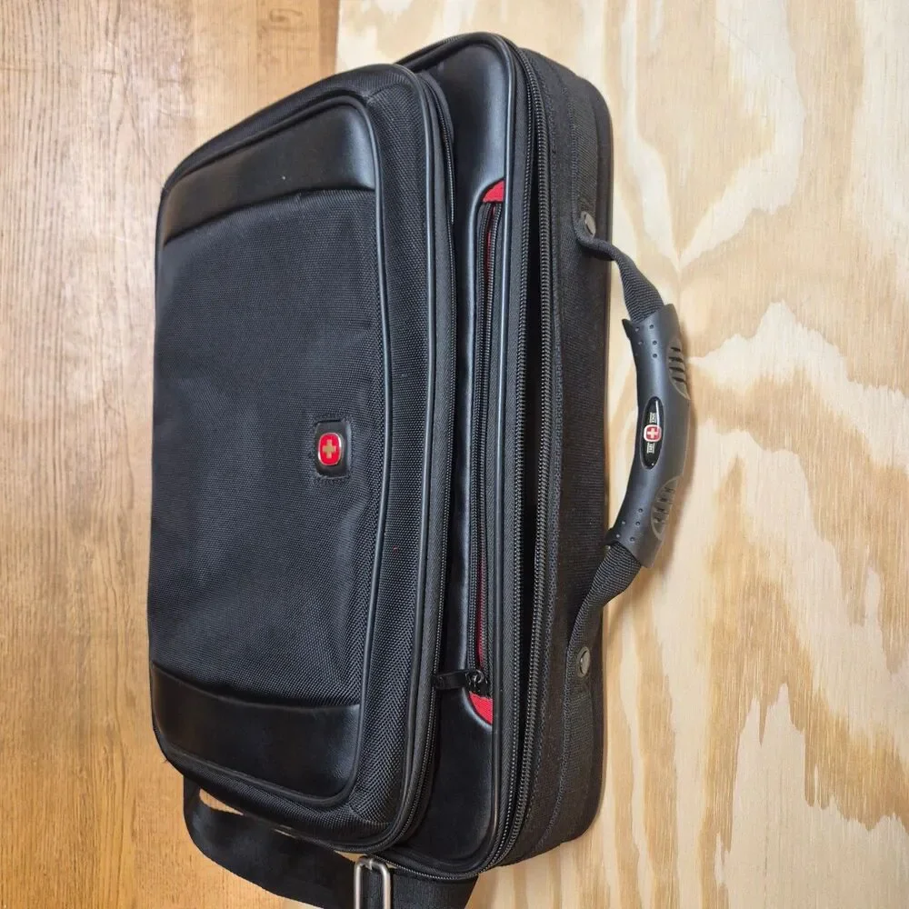 Swiss Gear Wenger Laptop Briefcase Black Shoulder Messenger Business Bag